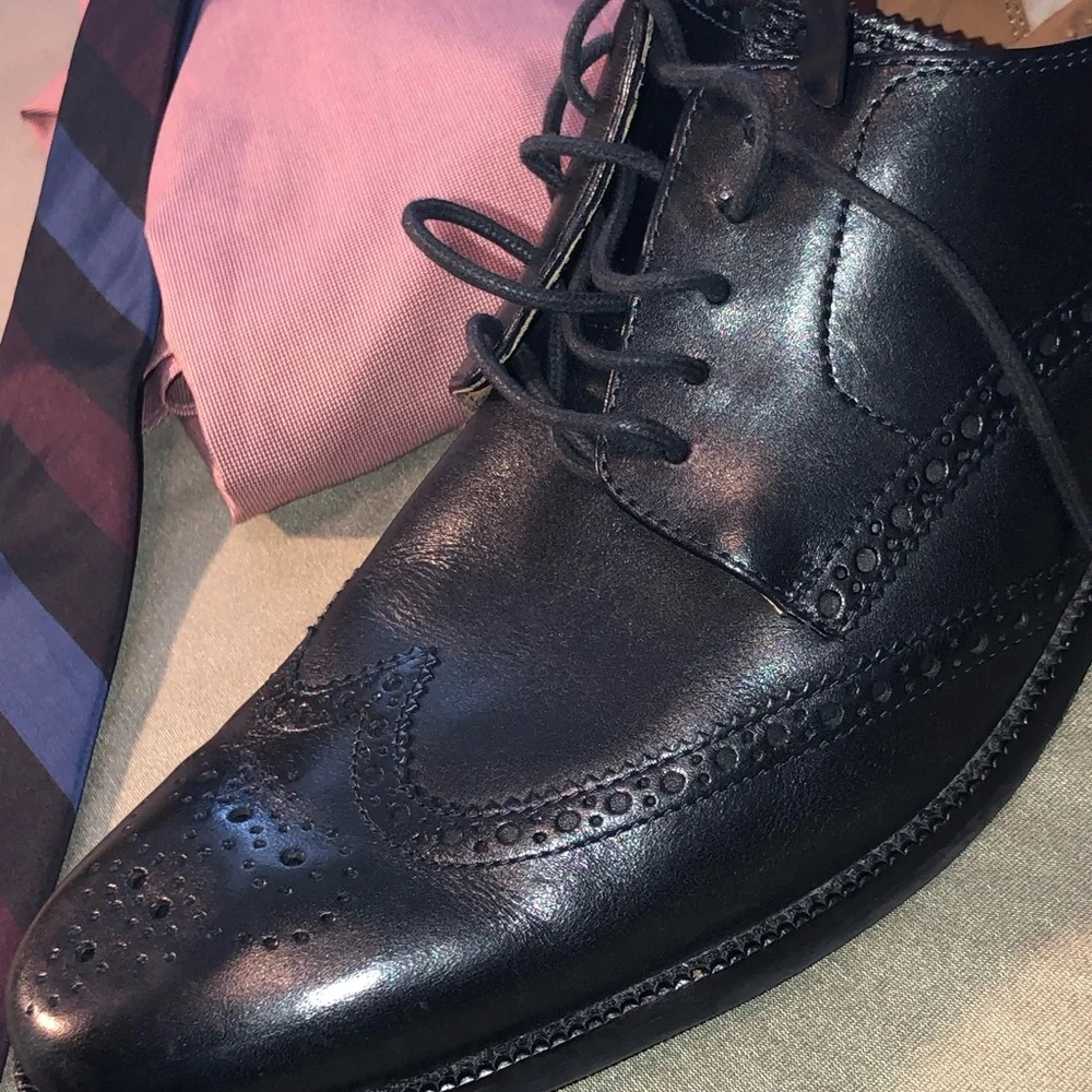 Men’s Cole Haan wing tip dress shoes size 13 - Picture 2 of 16